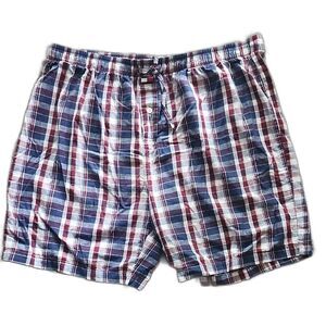 Tommy Hilfiger Burgundy and Navy Plaid Boxer Shorts
